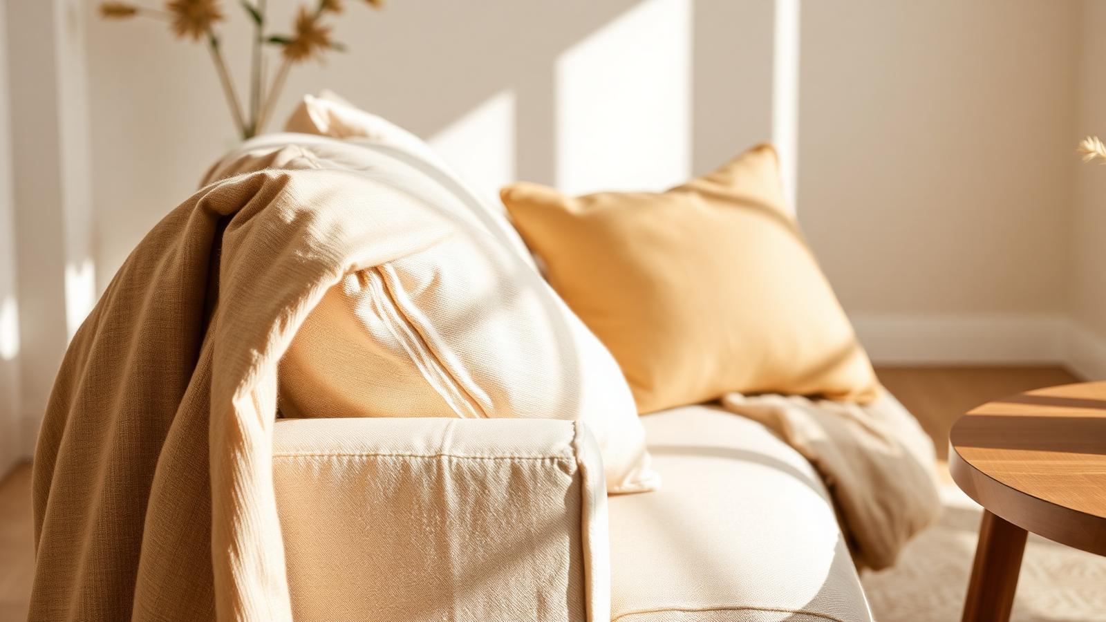 Warm sofa detail